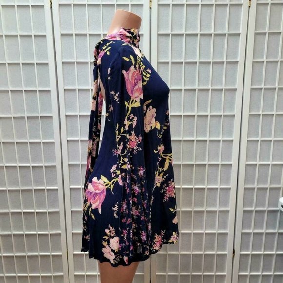 Free People Tate Bell Sleeve Tunic Mini Dress Women's Size XS Floral Print NWT - Picture 4 of 11